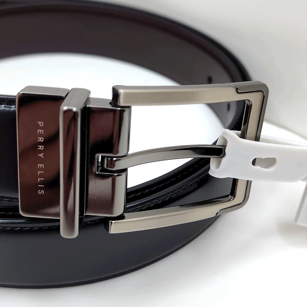 PERRY ELLIS POTFOLIO MEN'S REVERSABLE BELT, BROWN AND BLACK